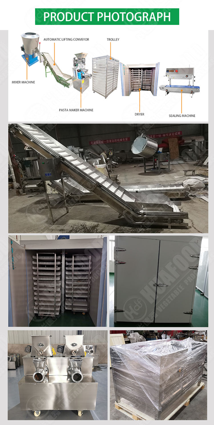 Automatic short cut pasta macaroni elbow fusilli shell food production line