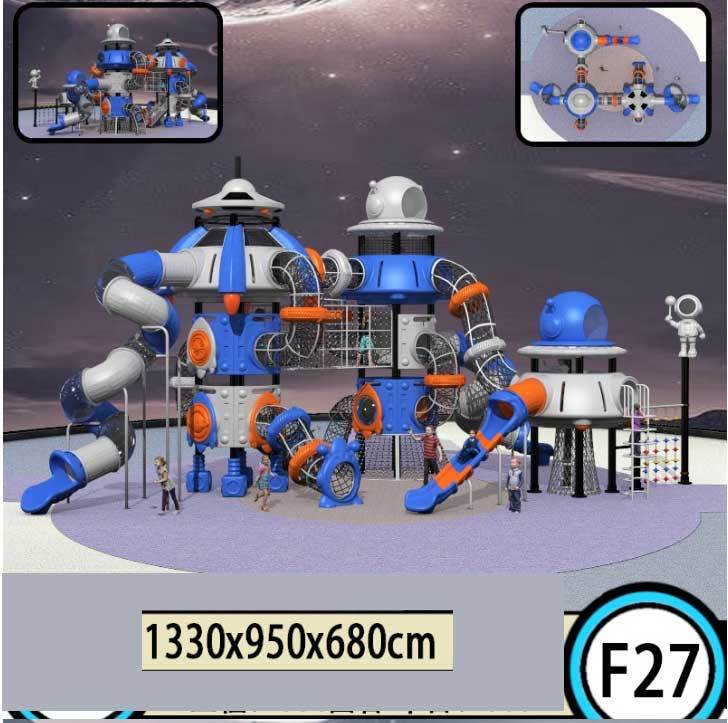 Space Star 34 models Themed Kids Playground Slide Plastic Combination Slide Customizable Indoor Outdoor Water Park Kindergarten Play Equipment