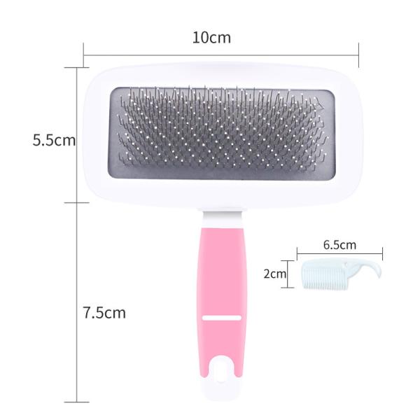 Anti - Rust Pet Hair Brush / Dog Dematting Tool Rotatable Waterproof Easy Clean