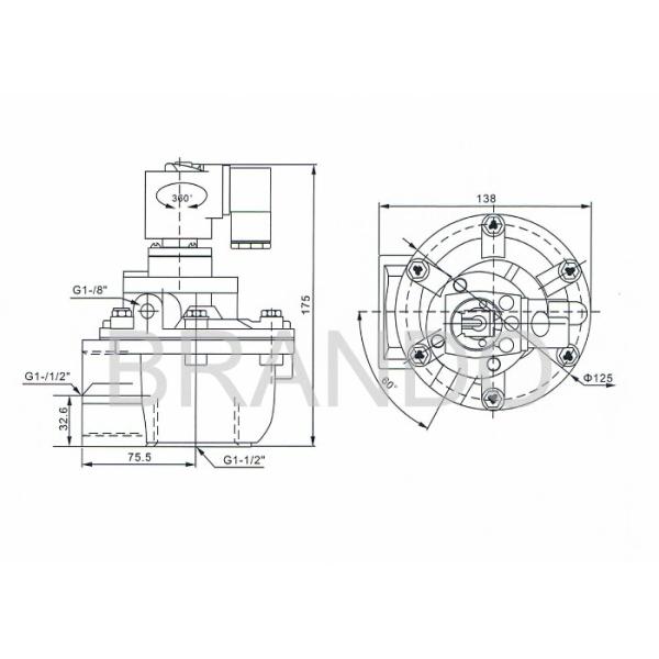 Enamelled Wire Electric Version / Pneumatic Pulse Valve 220V AC CA / RCA35T
