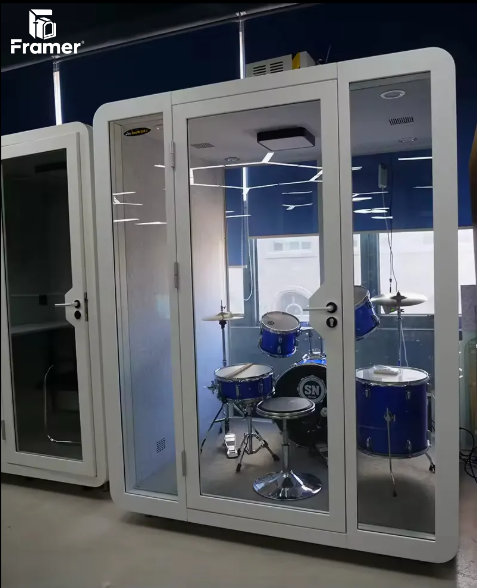 Movable Recording Pod Quick Disassembly Portable Studio Booths Multi Functional