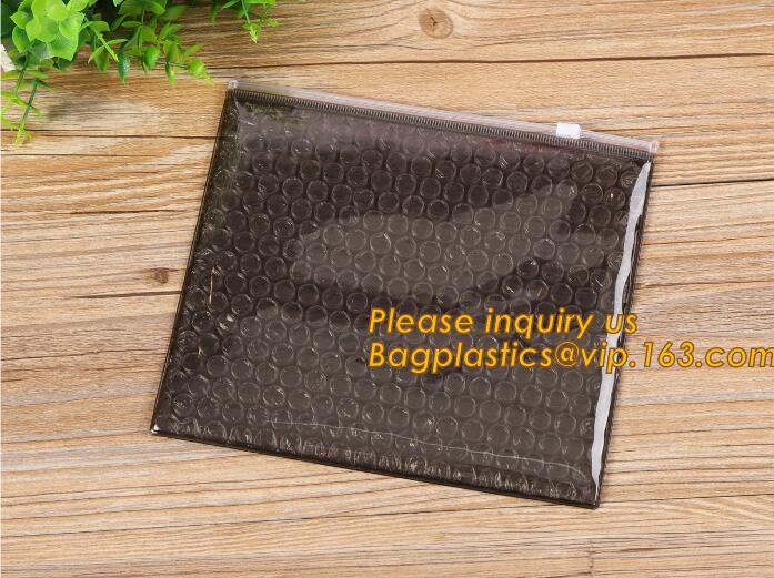 Holographic Zipper Slider Zip Lock Bubble Bag,Cosmetic Zipper Bag/Rose Gold Slider Bubble Bag with Logo,Slider Bubble Zi