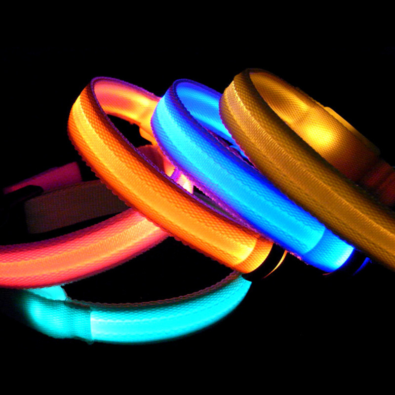 Luminous Led Pet Collar Charging Rechargeable S M L XL