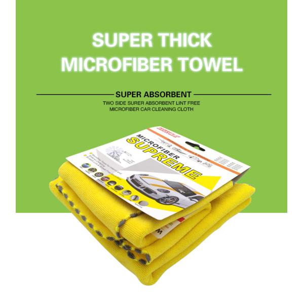 30*30cm Yellow Microfiber Towels For Car Detailing S M L Size