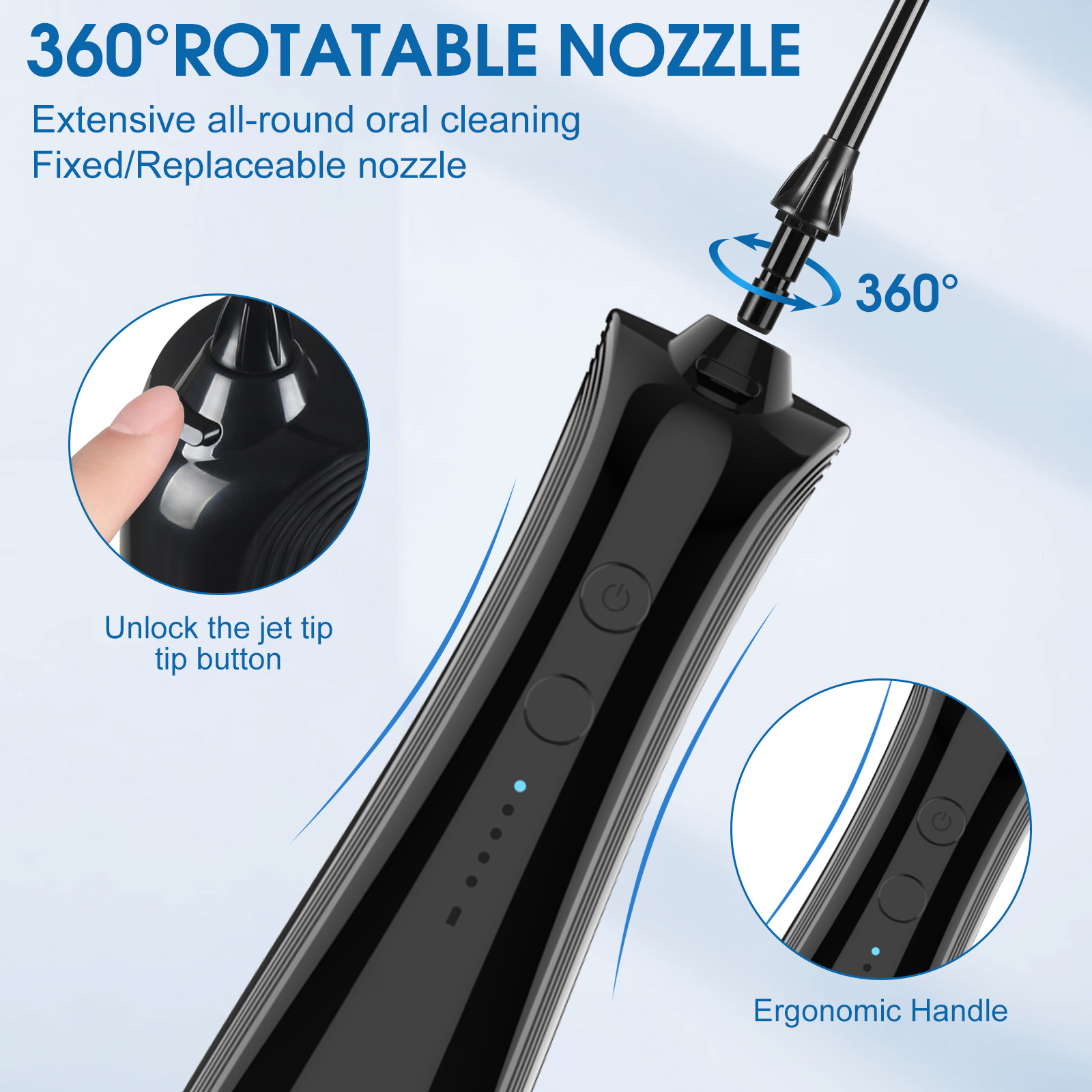 Factory Portable IPX7 Waterproof Water Flosser Mini Cordless Oral Irrigator Water Teeth Cleaner for Travel Home