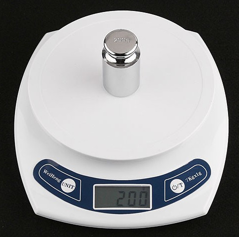 7000g / 1g Electronic Cooking Scales , Tare Function Pocket Food Scale