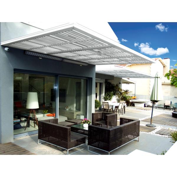 OEM / ODM Modern Aluminum Pergola With Louvered Roof 3x4 3x3