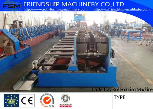 Cheap 100-600 mm size adjustable Cable Tray Roll Forming Machine , Cold Rolled Steel 1-3mm thickness for sale