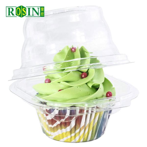 cake container with lid clear rectangle plastic blister bread box disposable pastry snack clamshell box
