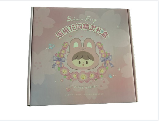 Beautiful Pattern Flip Top Gift Box Custom Size Rigid Cardstock Elegant Design