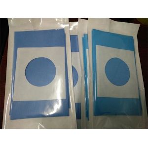 Quality Aperture Round Hole Fenestrated Surgical Drapes Adhesive Tape Tri - Lamination wholesale