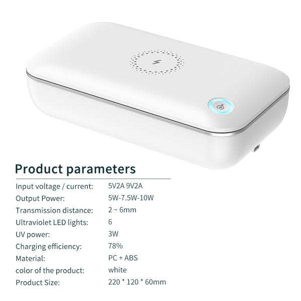 6pcs Lamps UVC Mobile Phone Disinfection Box 10W Sterilization Box For Phone