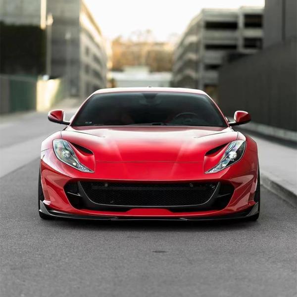 1016 Ferrari Body Kit 812 190mm Carbon Fiber front bumper diffuser Spoiler