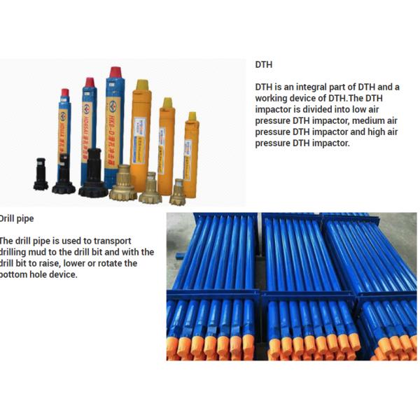 400m Depth Pneumatic Drilling Rig Rubber Belt Track Household