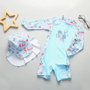 Quality Summer Girls Swimming Suits Long Sleeve Children Swimming Suits For Kids Bikini wholesale
