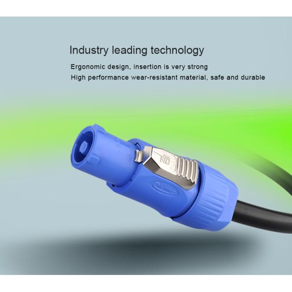 CNLINKO M24 Twist Lock Latching Connector Black Locking 3 Pole PowerCON Male Plug 3 Pin 20A Power Pins