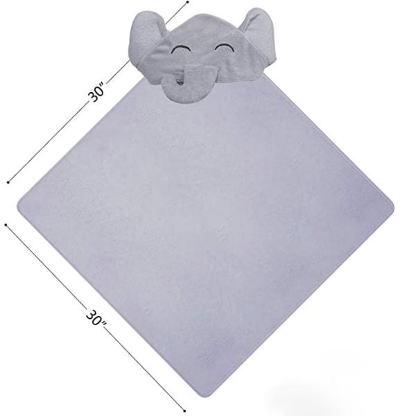 Premium Bamboo Kids Microfiber Towel , Baby Hooded Bath Towel