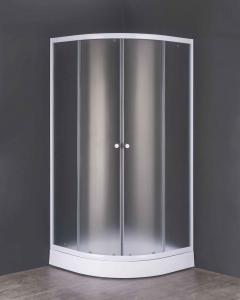China 5mm Frost Tempered Glass Shower Cubicle with Quadrant Shower Tray on sale
