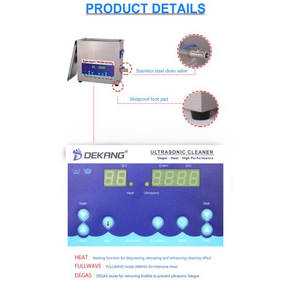 40KHz Digital Ultrasonic Cleaner , 10L Industrial Ultrasonic Cleaning Tanks