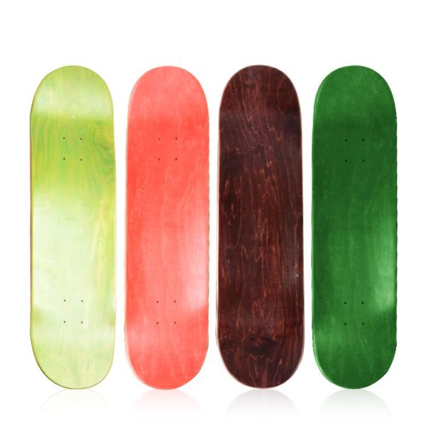 Customizable Colorful Skateboard Decks Sturdy Wood Stain Skateboard