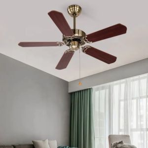 Factory Decorative Lighting Ceiling Fan 5 Blades Restaurant 220V Ceiling Fan Light