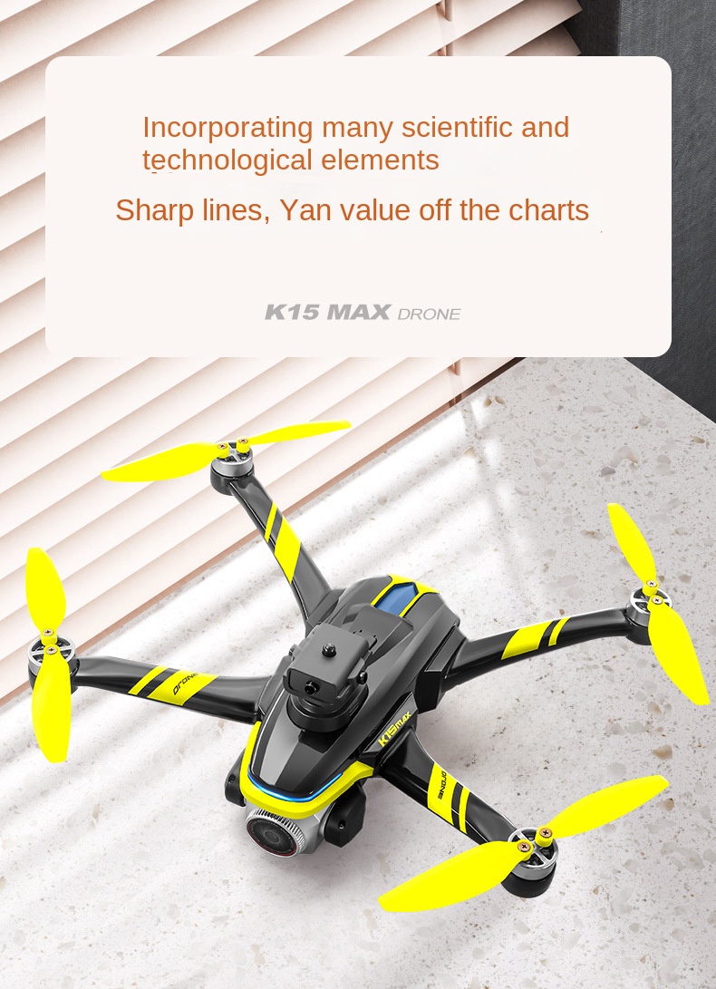 Foldable K15 Max HD 4K 8K Brushless PFV Drone With Remote Control LED Screen Camera Drone Beginner Professional Uav