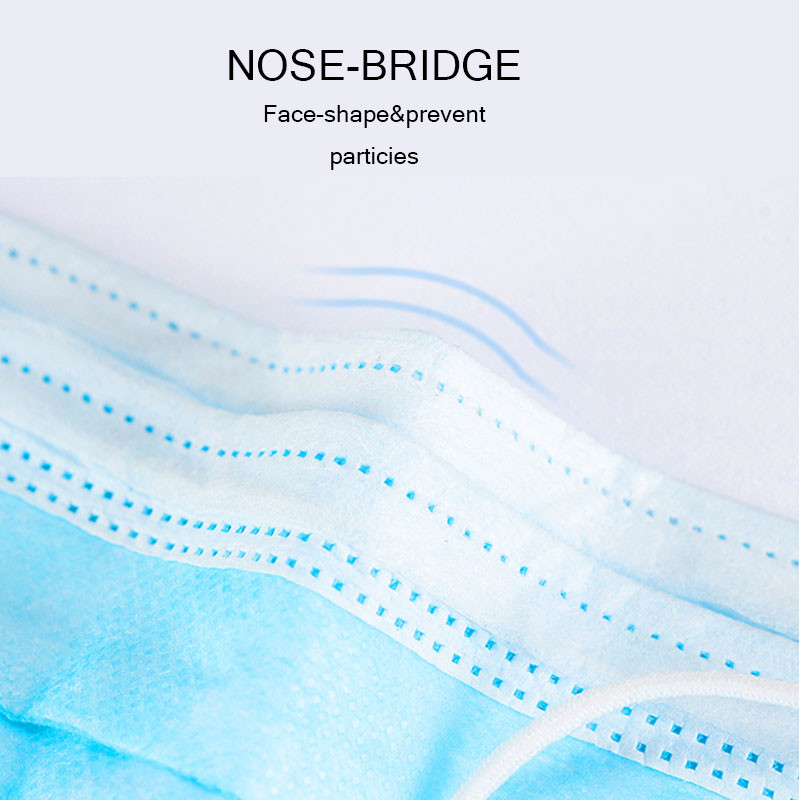 Three Layer Disposable Face Masks For Personal Care / Pharmaceutical