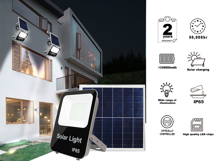 Outdoor Solar Power Flood Light 30W Energy Saving Landscape