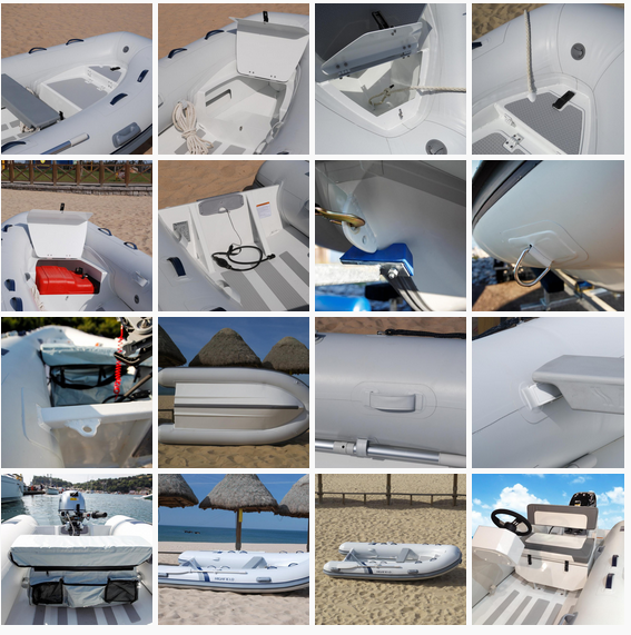 Front Locker Aluminum Rib Boat double layer flat bottom PVC or Orca Hypalon tube