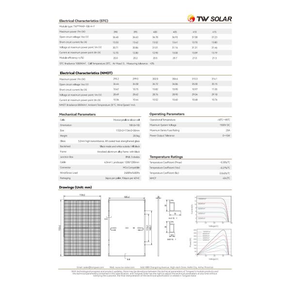 405W 410W 415w Solar Panels Half Cell 500w Monocrystalline Solar Panel