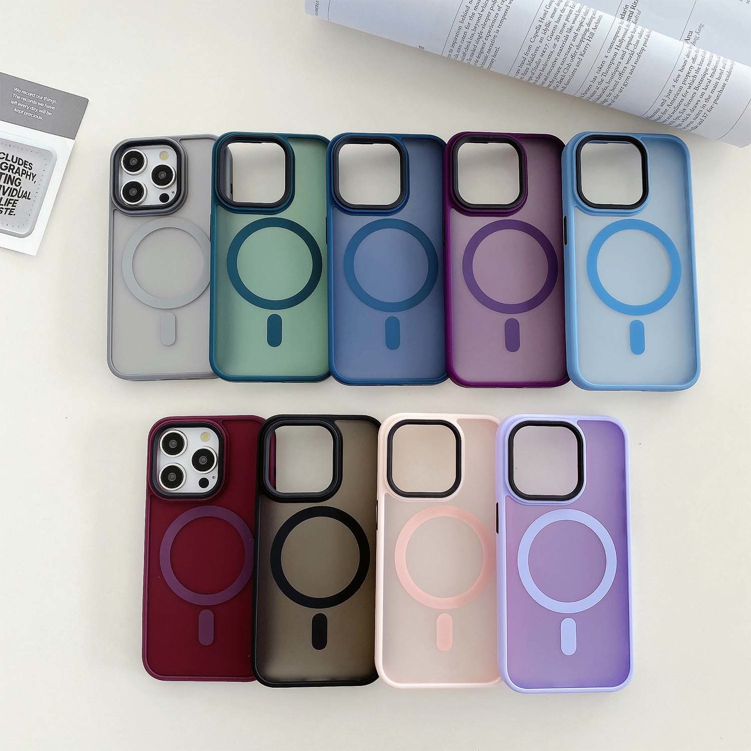 IPhone 16 Pro Magnetic Phone Case Anti Fingerprint Compatible Magsafe Charger