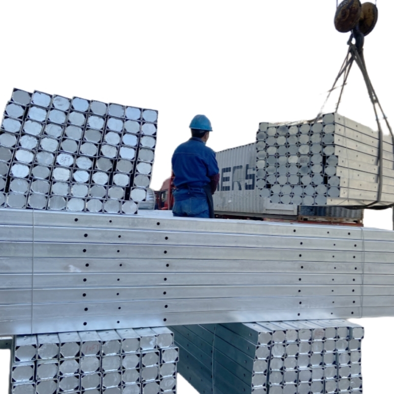Hongxin Steel Pole With Hot Dip Galvanized Rectangular 8FT 10FT Steel Crossarm