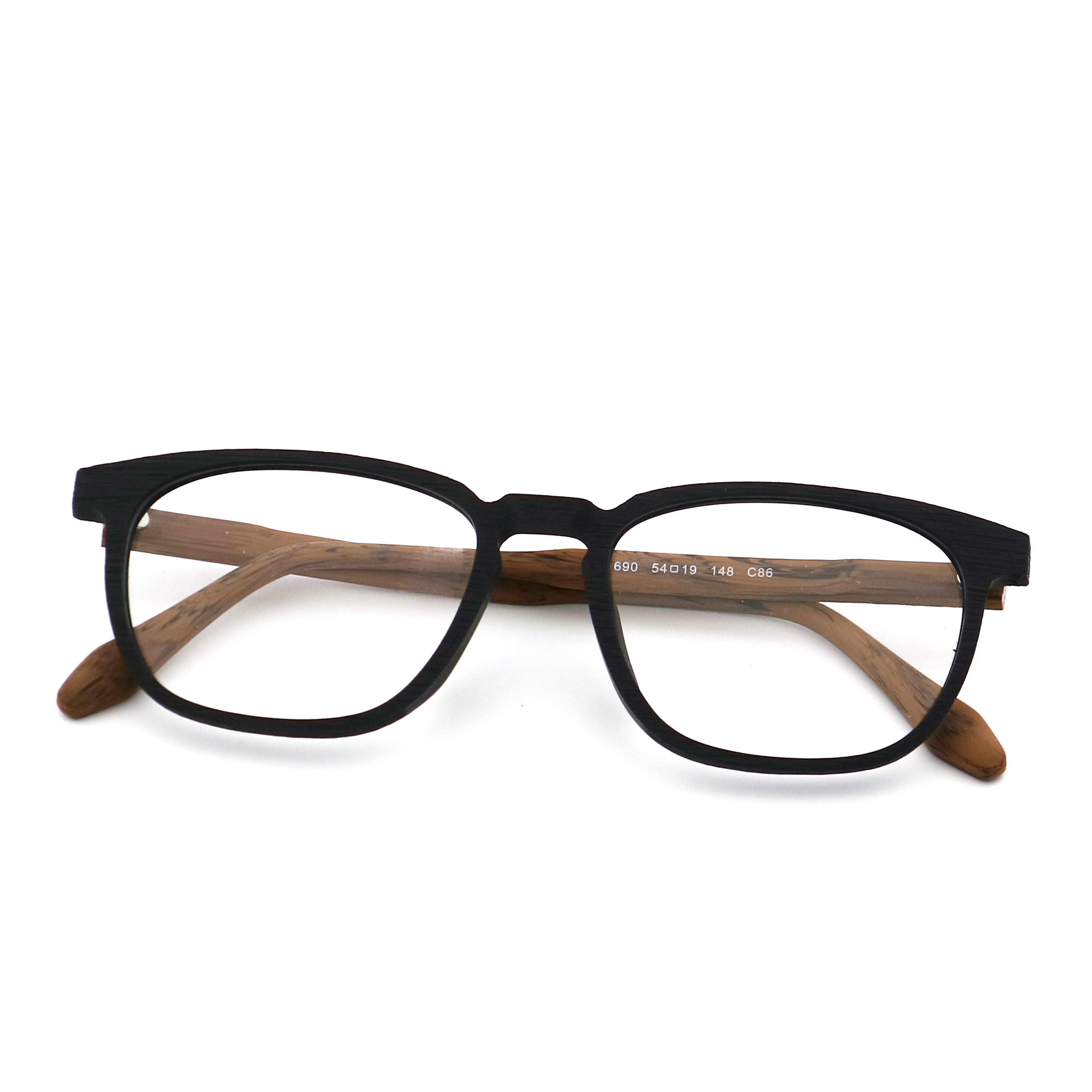 Small Wood Grain Glasses Frames Manual Acetate Optical Frames