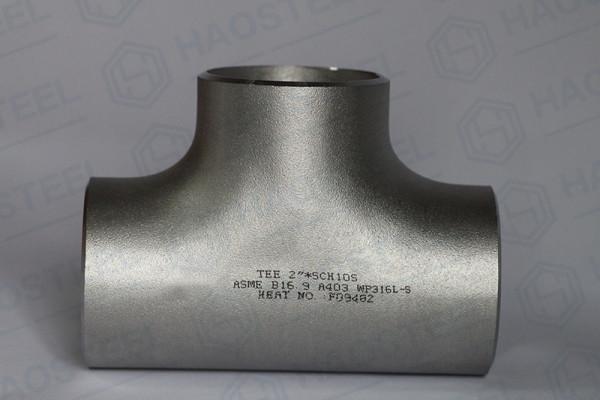 BSPP Thread Industrial Pipe Fittings Casting Straight Stainless Steel Tee