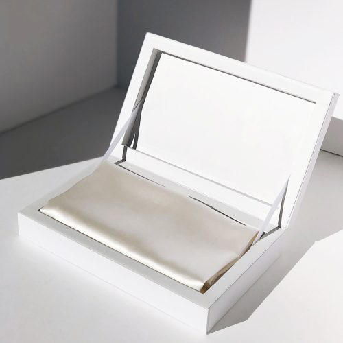 22mm 25mm Silk Pillowcase Gift Set With Gift Box Plain Dyed