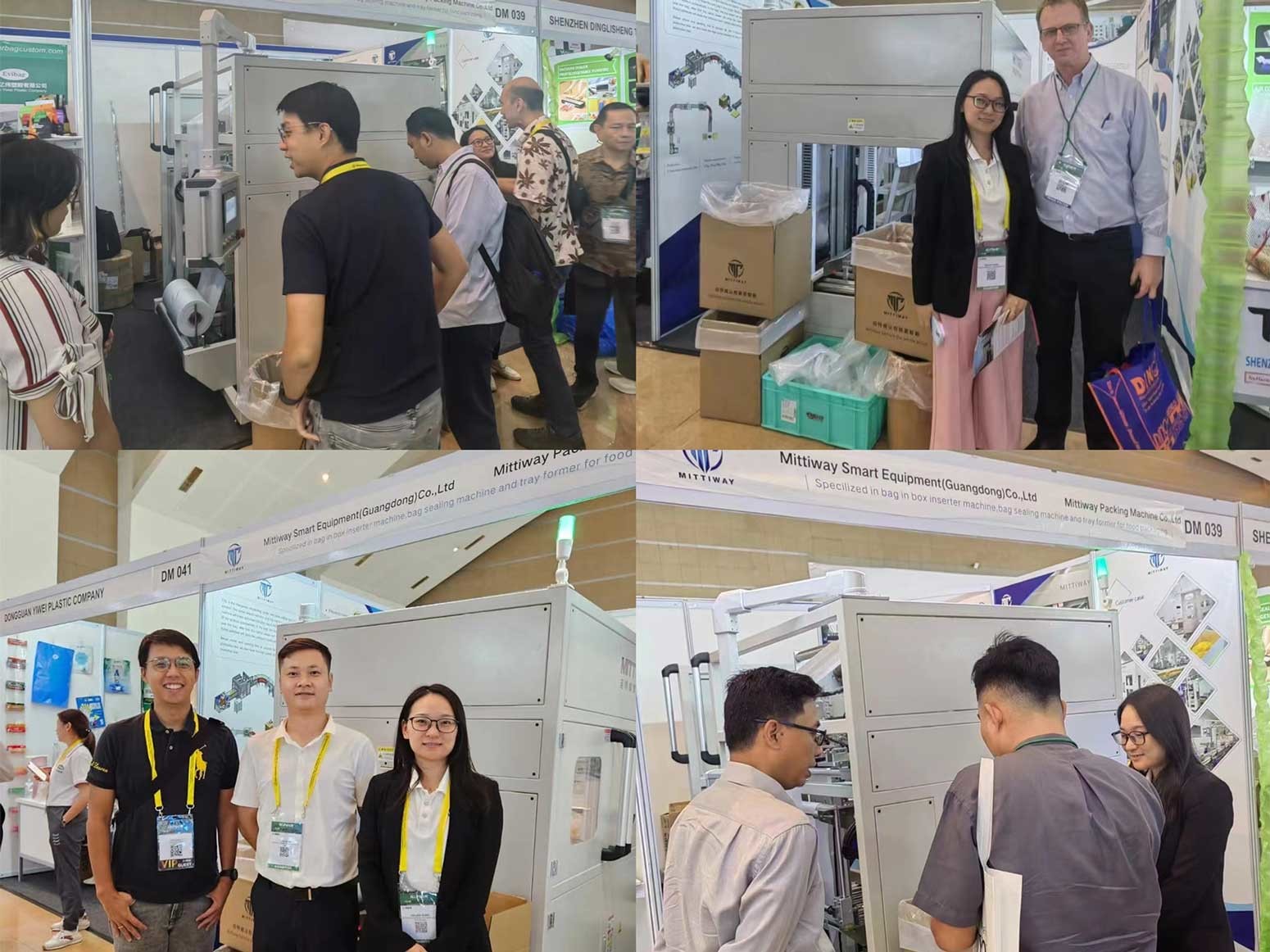 Fully Automatic Bag Inserter Moulding Product Poly Bag Tying Machine