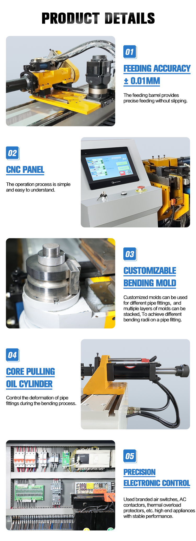 28mm 3 Head Pneumatic Fully Automatic Pipe Bending Machine