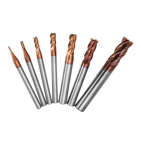 Quality 4 Flute Flattened Solid Carbide HRC55 Square End Mill wholesale