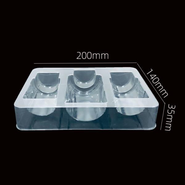 Clear PET Blister Tray for 3 Medicine Bottles Pharmaceutical Packaging