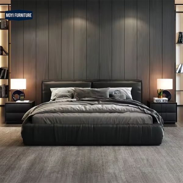 Mail Packing Comfortable Customized Modern Fabric Bedroom King Queen Bed Wood Double Bed Frame Upholstered Beds Sets