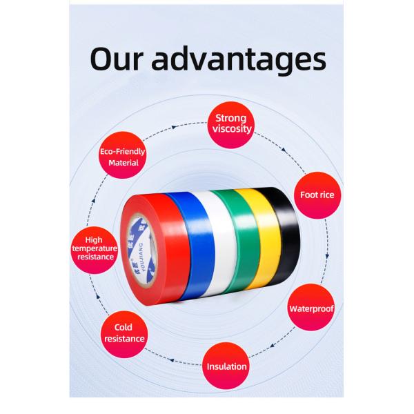 Wholesale Pvc Electrical Insulating Tape For Wire Harness Thickness 0.13mm Width 17mm