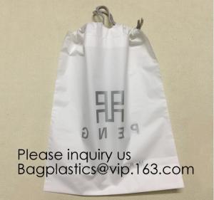 China Laundry Bags Hospitality Plastic Bags Drawstring Closure Write-On Indicator Strips. Clear Hotel Biodegradable Bags With on sale