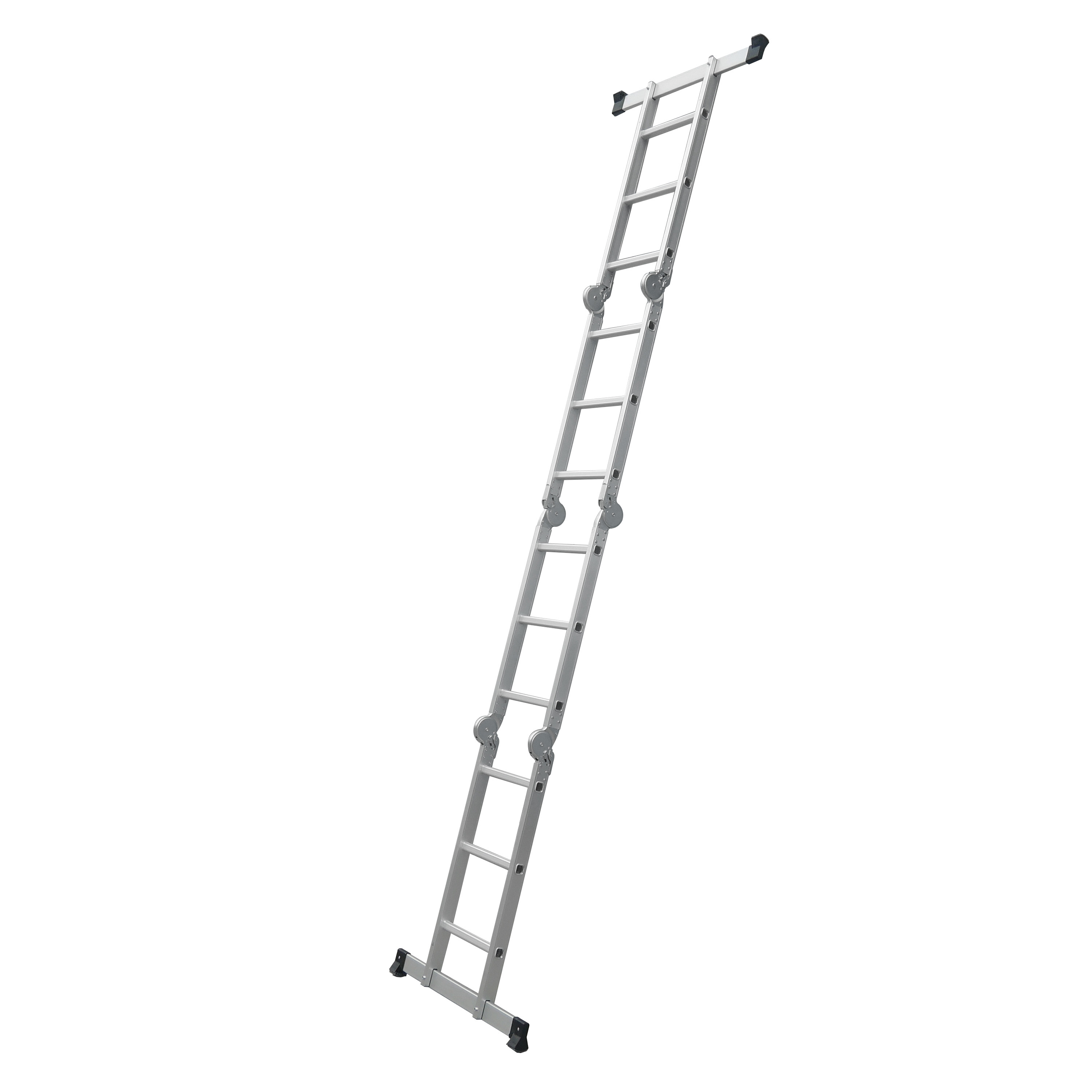 Silver Aluminum Multi Purpose Ladder 4x3 High Strength Long Life Span