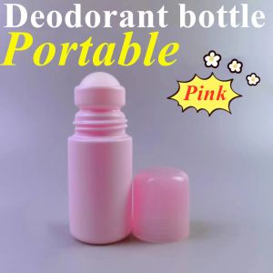 HDPE Plastic Roller Bottles 50ml 60ml Refillable Roll On Deodorant Bottle