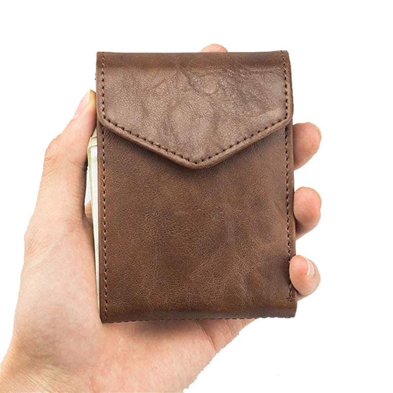 GENUINE LEATHER Cross-Border Card Bag Anti-Theft Wallet for Men in Japanese Style