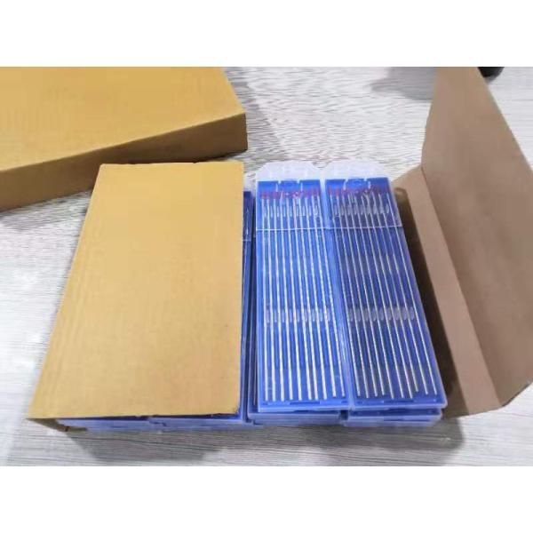 Blue 2% Lanthanated TIG 1/16'' x 7'' 10 Pack WL20 Ground Finish Tungsten Electrodes
