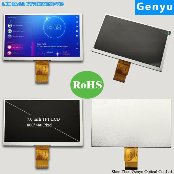 Genyu 7.0 inch TFT LCD Display Module with 800x480 Dots Resolution and Parallel RGB 24-bit Interface