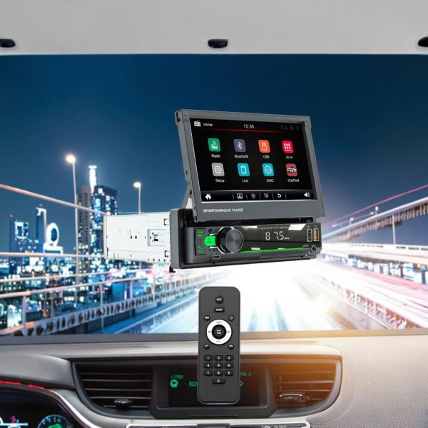 7-Inch Single-Cylinder Telescopic Screen Car MP5/Mp4/Mp3 Player Smart BT Wireless Central Control FM Radio Player