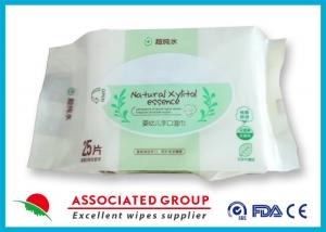 China Super Purified Water Baby Wet Wipes Natural Xylitol Essence For Hand / Mouth on sale