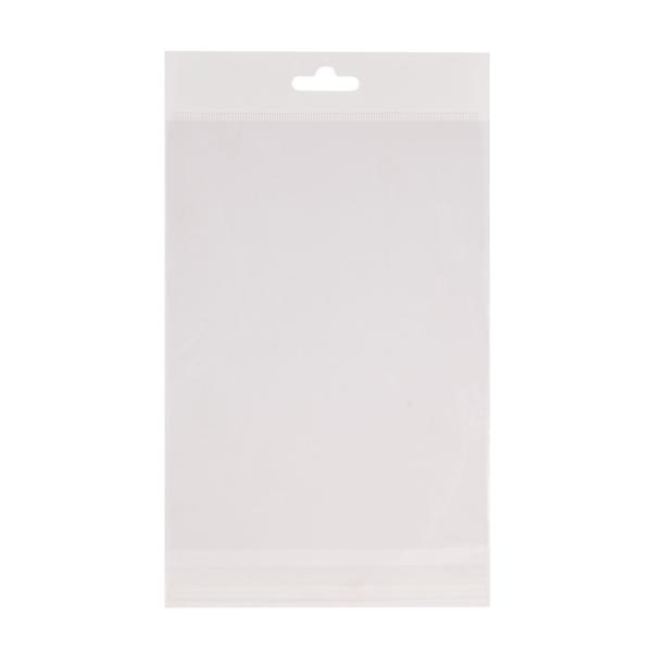 Resealable Clear Transparent Plastic Packaging Pouch with Adhesive tap